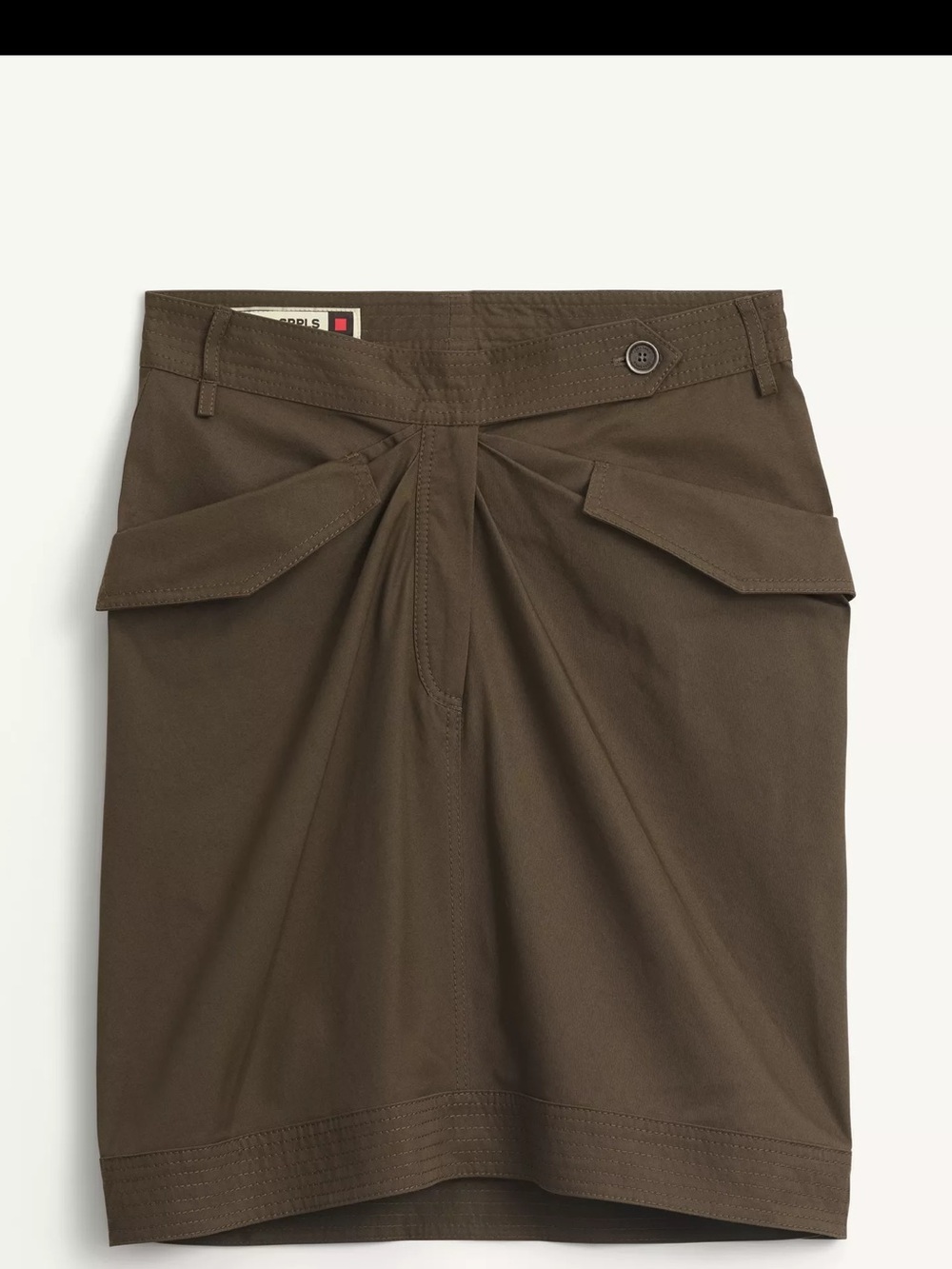 Zara Olive Utility Pencil Skirt